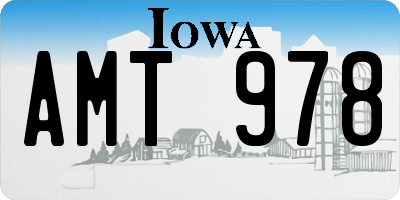 IA license plate AMT978