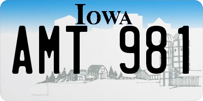 IA license plate AMT981
