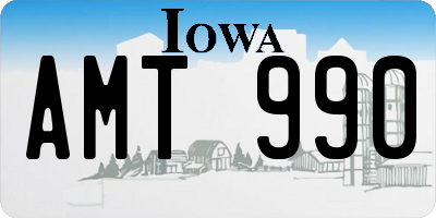 IA license plate AMT990