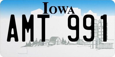 IA license plate AMT991