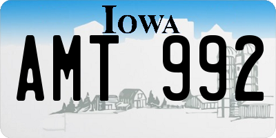 IA license plate AMT992