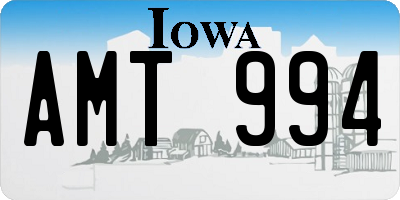IA license plate AMT994