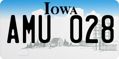 IA license plate AMU028