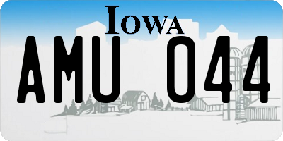 IA license plate AMU044
