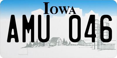 IA license plate AMU046