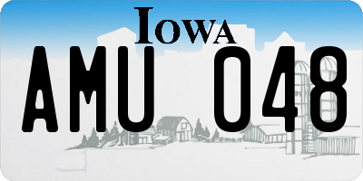 IA license plate AMU048