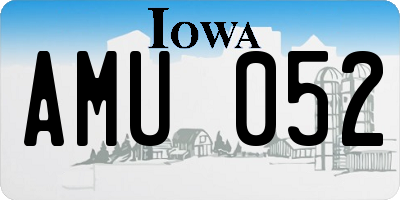 IA license plate AMU052