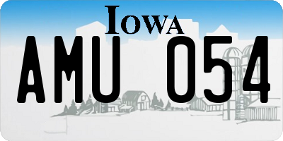 IA license plate AMU054