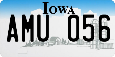 IA license plate AMU056