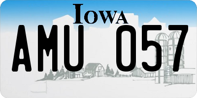 IA license plate AMU057