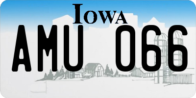 IA license plate AMU066