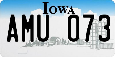 IA license plate AMU073