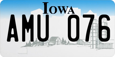 IA license plate AMU076