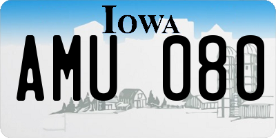 IA license plate AMU080