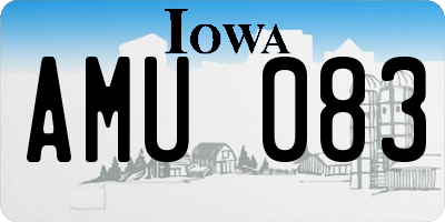 IA license plate AMU083