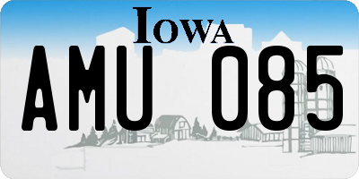 IA license plate AMU085