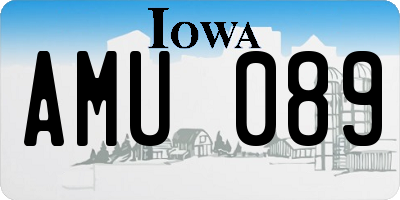 IA license plate AMU089