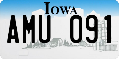 IA license plate AMU091