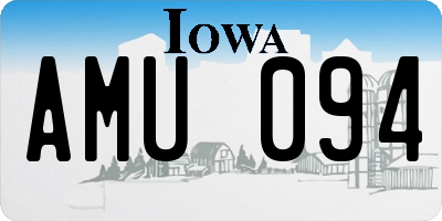 IA license plate AMU094
