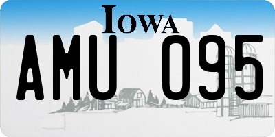 IA license plate AMU095