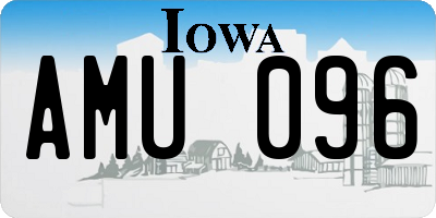 IA license plate AMU096