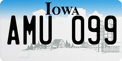 IA license plate AMU099