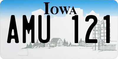 IA license plate AMU121