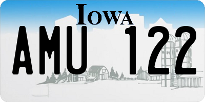 IA license plate AMU122