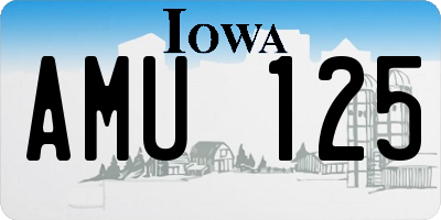 IA license plate AMU125