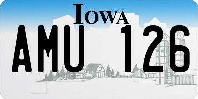 IA license plate AMU126