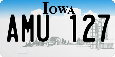 IA license plate AMU127