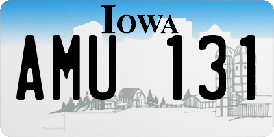 IA license plate AMU131