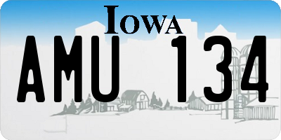 IA license plate AMU134