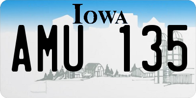 IA license plate AMU135