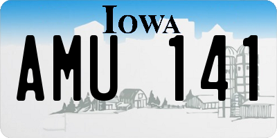 IA license plate AMU141