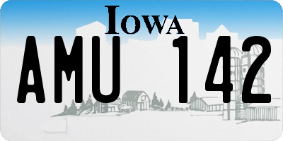 IA license plate AMU142