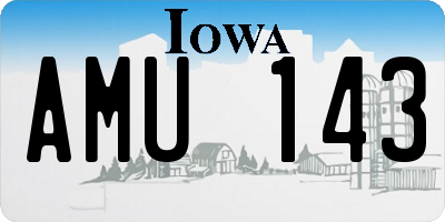 IA license plate AMU143