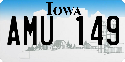 IA license plate AMU149
