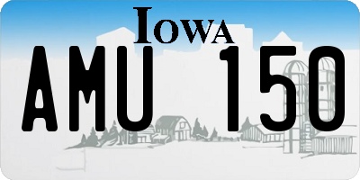 IA license plate AMU150