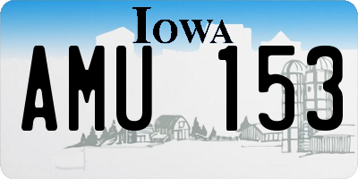 IA license plate AMU153