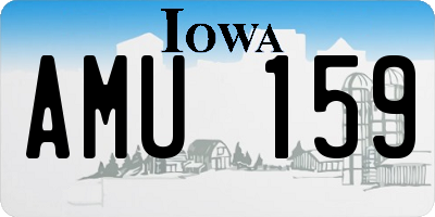 IA license plate AMU159