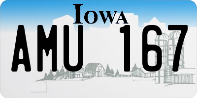 IA license plate AMU167
