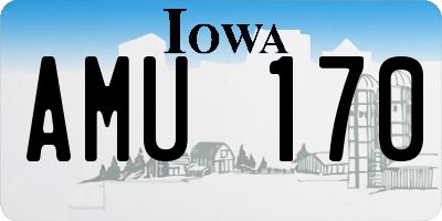 IA license plate AMU170