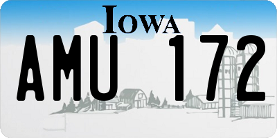 IA license plate AMU172