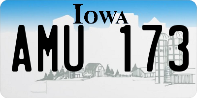IA license plate AMU173