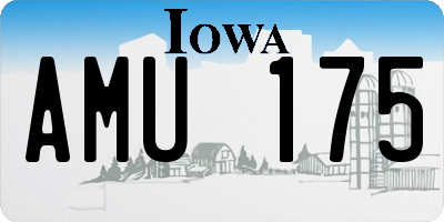 IA license plate AMU175