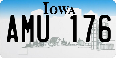 IA license plate AMU176