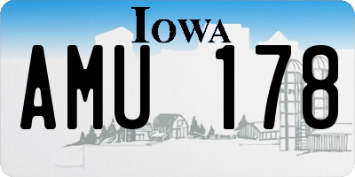 IA license plate AMU178