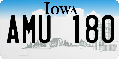 IA license plate AMU180
