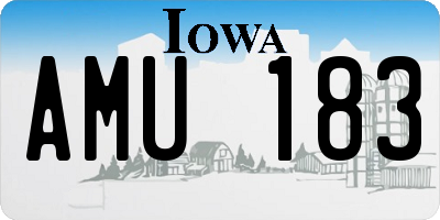 IA license plate AMU183